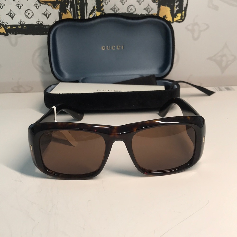 New Authentic Gucci Tortoiseshell Sunglasses GG1080s 002 - Picture 5 of 15